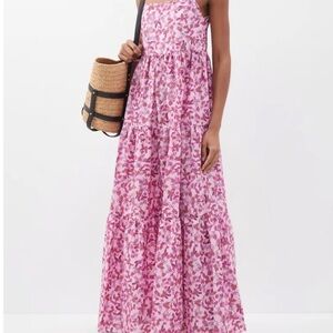 Matteau Pink Floral Spaghetti Strap Dress